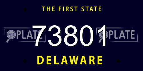 73801 Delaware License Plate