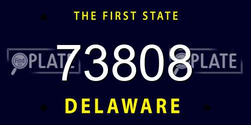 73808 Delaware License Plate