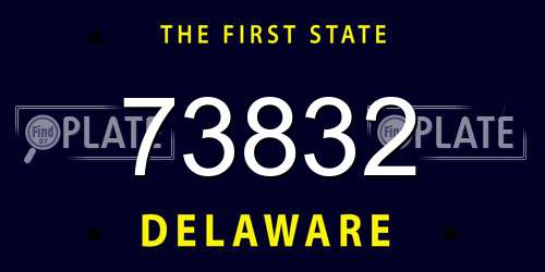 73832 Delaware License Plate