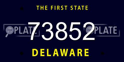 73852 Delaware License Plate