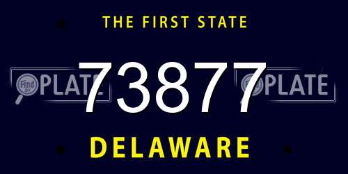 73877 Delaware License Plate
