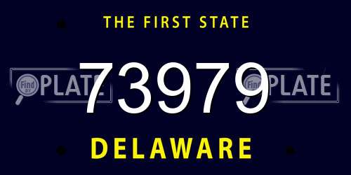 73979 Delaware License Plate