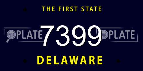 7399 Delaware License Plate