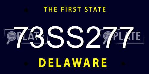 73SS277 Delaware License Plate