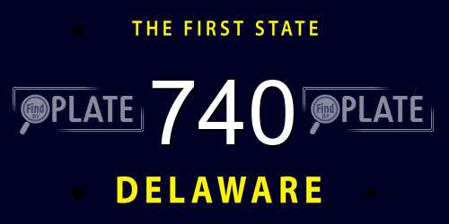 740 Delaware License Plate