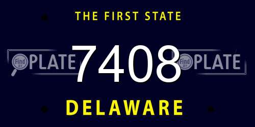 7408 Delaware License Plate