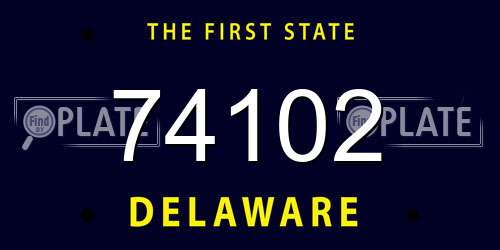 74102 Delaware License Plate