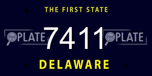 7411 Delaware License Plate