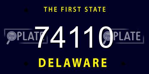 74110 Delaware License Plate