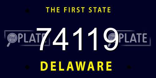 74119 Delaware License Plate