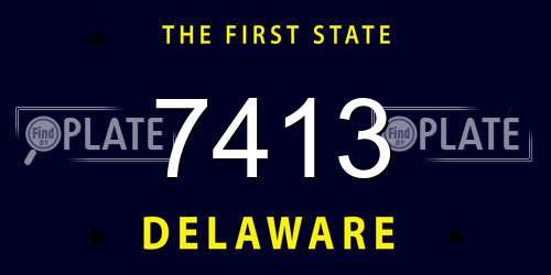 7413 Delaware License Plate