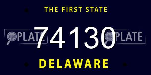 74130 Delaware License Plate
