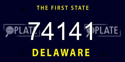 74141 Delaware License Plate