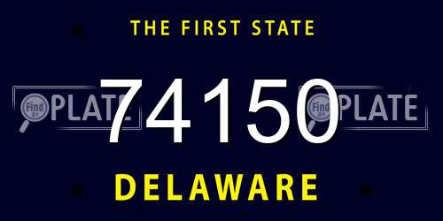 74150 Delaware License Plate