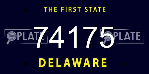 74175 Delaware License Plate