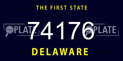 74176 Delaware License Plate