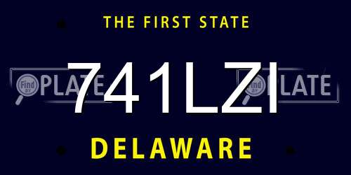 741LZI Delaware License Plate