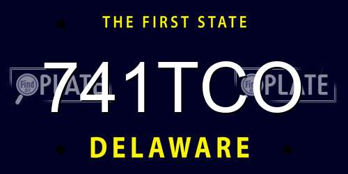 741TCO Delaware License Plate