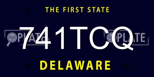 741TCQ Delaware License Plate