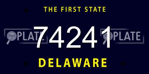 74241 Delaware License Plate