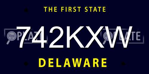 742KXW Delaware License Plate