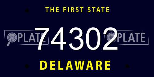 74302 Delaware License Plate