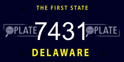 7431 Delaware License Plate