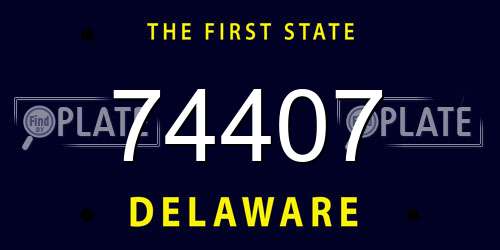 74407 Delaware License Plate