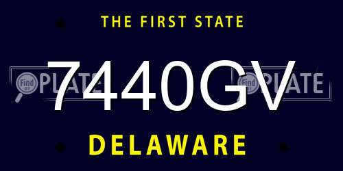 7440GV Delaware License Plate