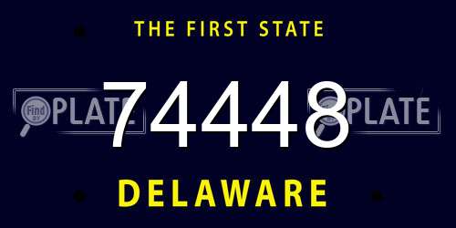 74448 Delaware License Plate