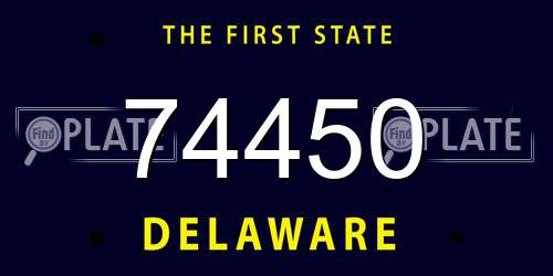 74450 Delaware License Plate