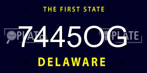 7445OG Delaware License Plate