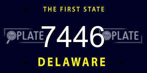 7446 Delaware License Plate