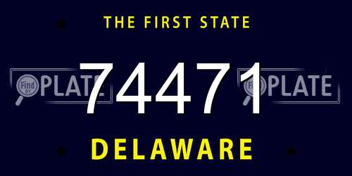 74471 Delaware License Plate