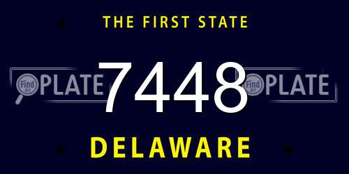 7448 Delaware License Plate