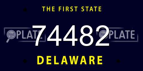74482 Delaware License Plate
