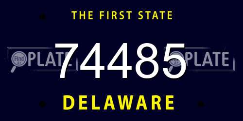 74485 Delaware License Plate