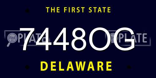 7448OG Delaware License Plate