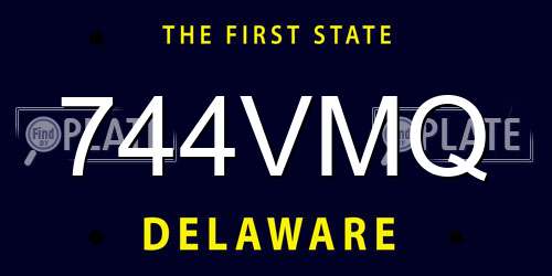 744VMQ Delaware License Plate