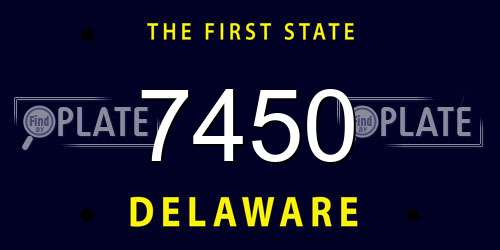 7450 Delaware License Plate