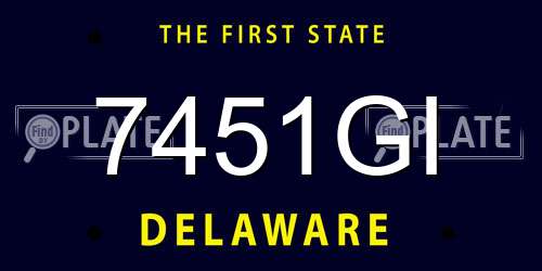 7451GI Delaware License Plate