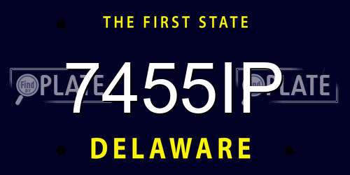 7455IP Delaware License Plate