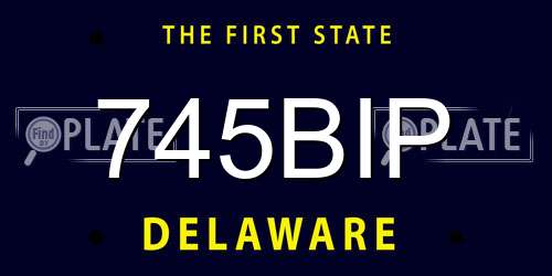 745BIP Delaware License Plate