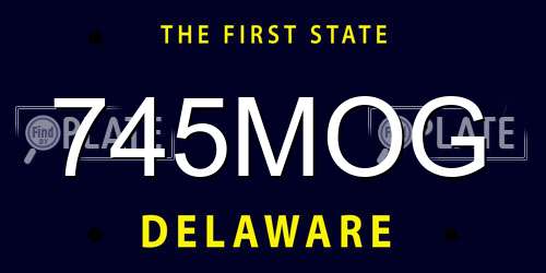 745MOG Delaware License Plate