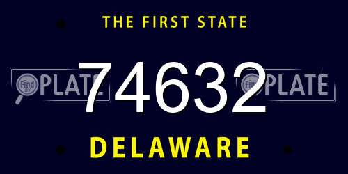 74632 Delaware License Plate