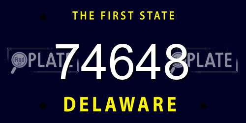 74648 Delaware License Plate