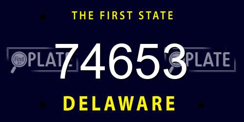 74653 Delaware License Plate