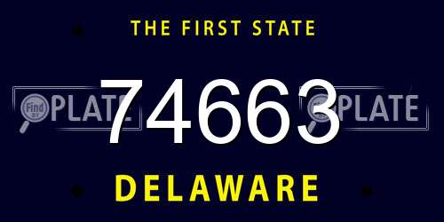 74663 Delaware License Plate
