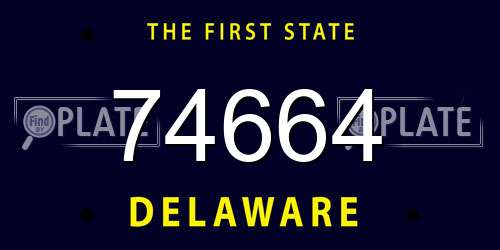 74664 Delaware License Plate