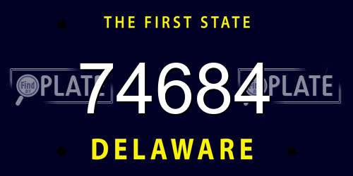 74684 Delaware License Plate